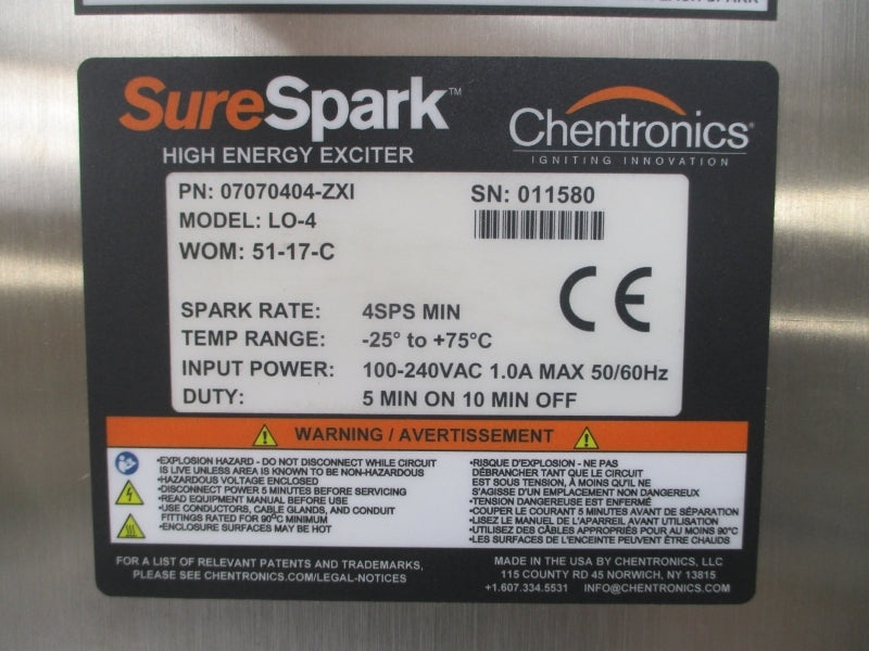 CHENTRONICS 07070404-ZXI LO-4 100-240VAC 1.0A NSNP