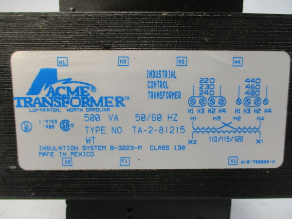 ACME TRANSFORMER TA-2-81215 240/480V NSNP