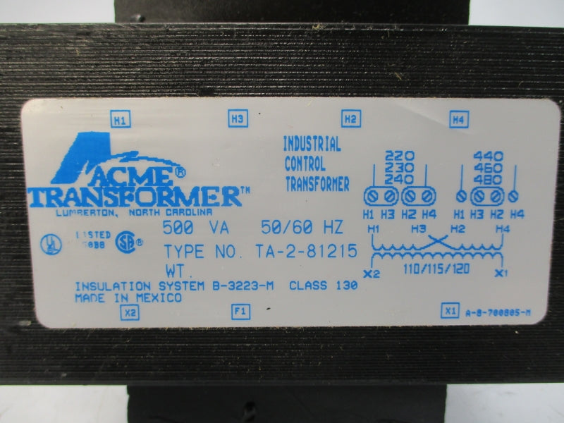 ACME TA-2-81215 240/480V NSNP