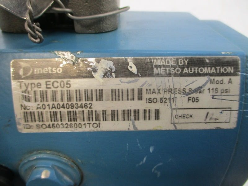 METSO C05-RAA025AS ND9102HN-KCE07 EC05 30VDC 20-115PSI REV. 4.0 NSNP