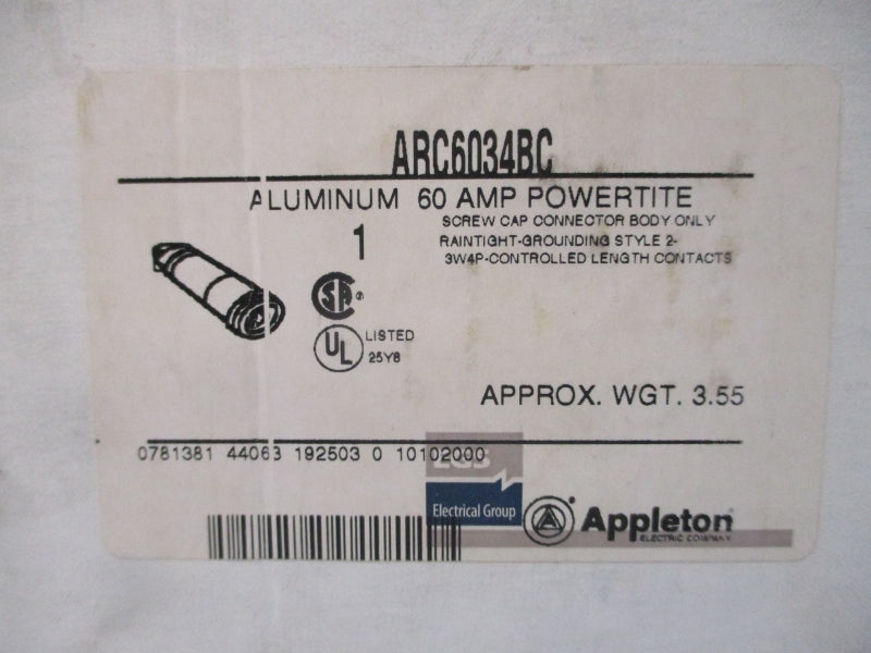 APPLETON ARC6034BC 600VAC 60A NSMP