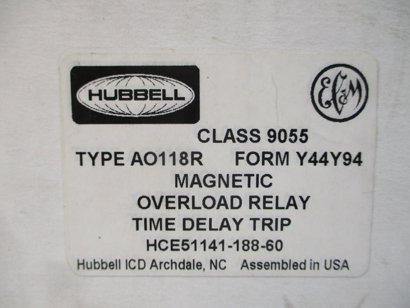 HUBBELL 9055-AO118R HCE51141-188-60 SER. A 600V 60A NSMP