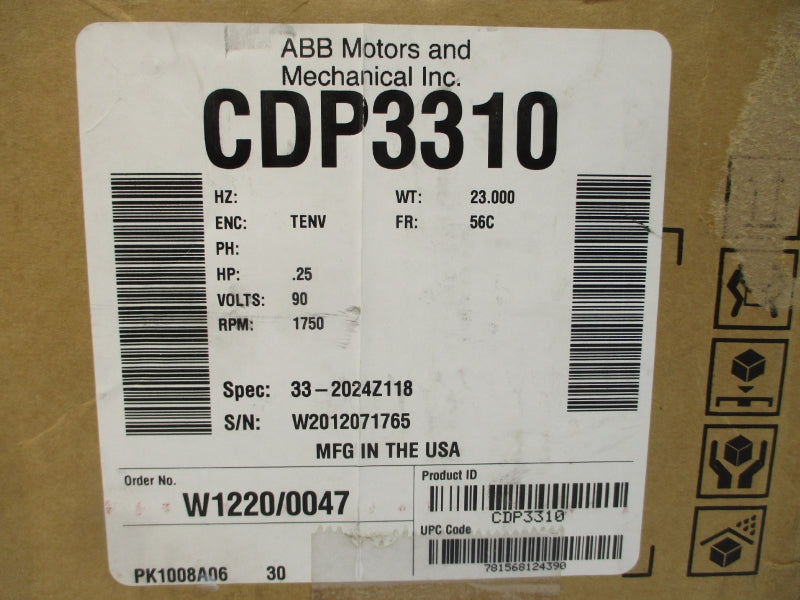 BALDOR CDP3310 33-2024Z118 90V 2.5A NSMP