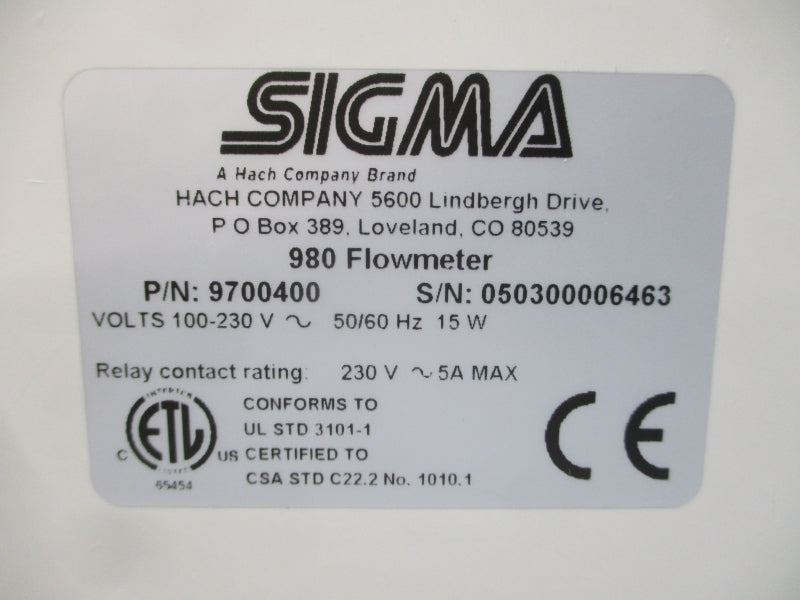 HACH SIGMA 9700400 100-230V 5A NSMP