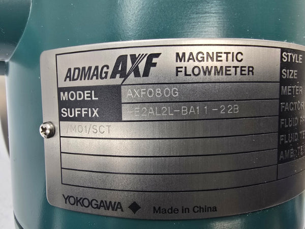 YOKOGAWA AXF080G-E2AL2L-BA11-22B/M01/SCT 24VAC 0.2A NSNP