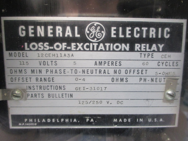 GENERAL ELECTRIC 12CEH11A3A CEH 115V 5A UNMP
