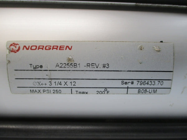NORGREN A2255B1-REV.#3 250PSI NSNP