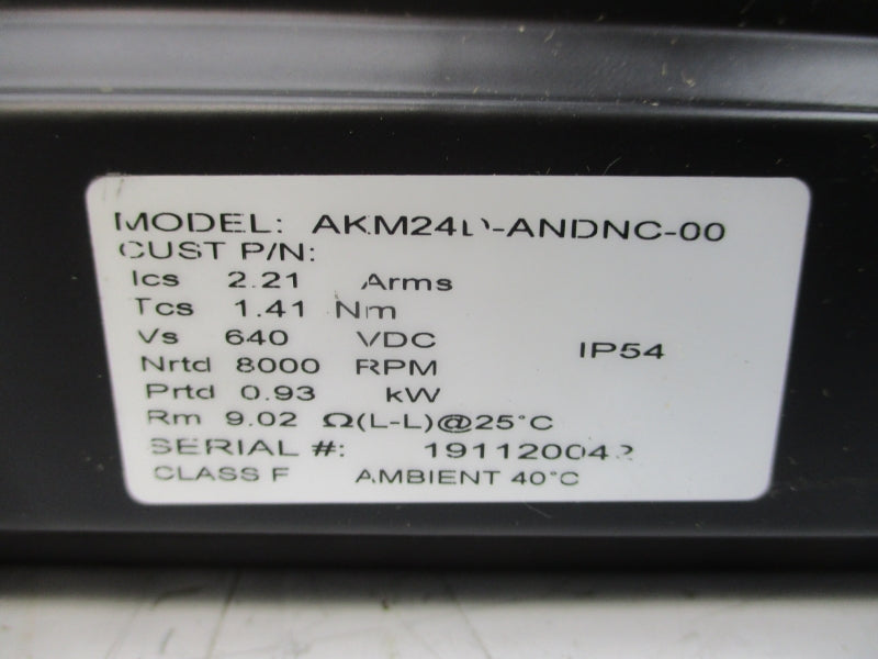 NEW VISTA STH-1000-SK-4X-12.5 W/ KOLLMORGEN AKM24D-ANDNC-00 640VDC 2.21A NSNP