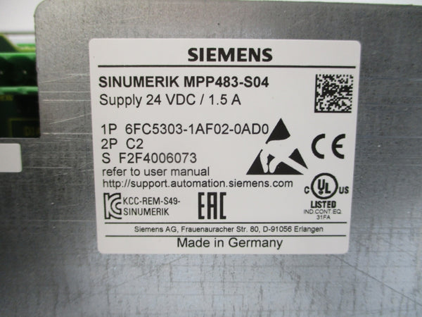 SIEMENS 6FC5303-1AF02-0AD0 24VDC 1.5A NSMP