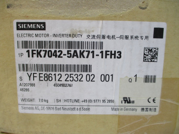SIEMENS 1FK7042-5AK71-1FH3 264V 4.4/2.2A NSMP