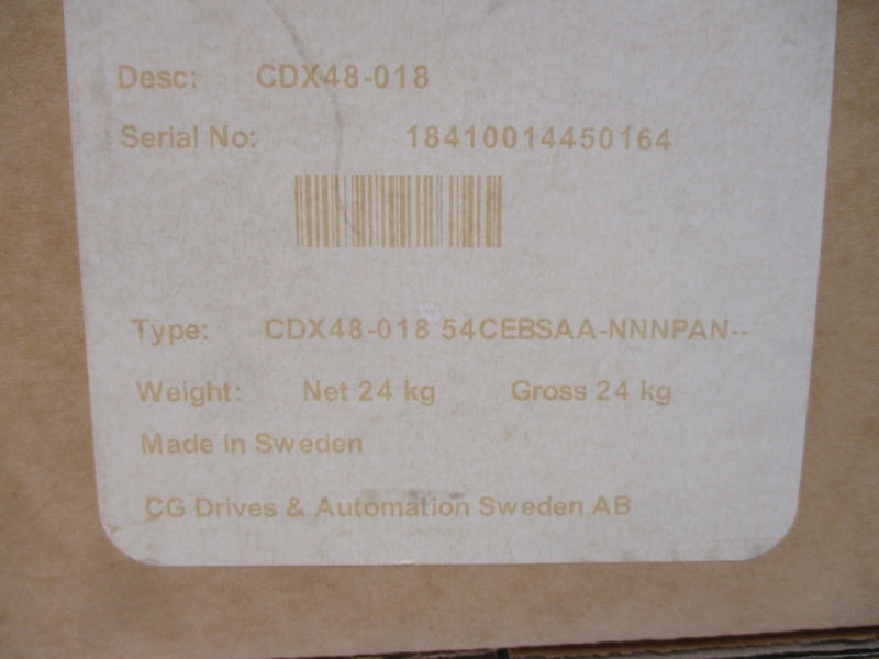 CG DRIVES & AUTOMATION CDX48-01854CEBSAA-NNNPAN-- 380-480VAC 16A NSMP