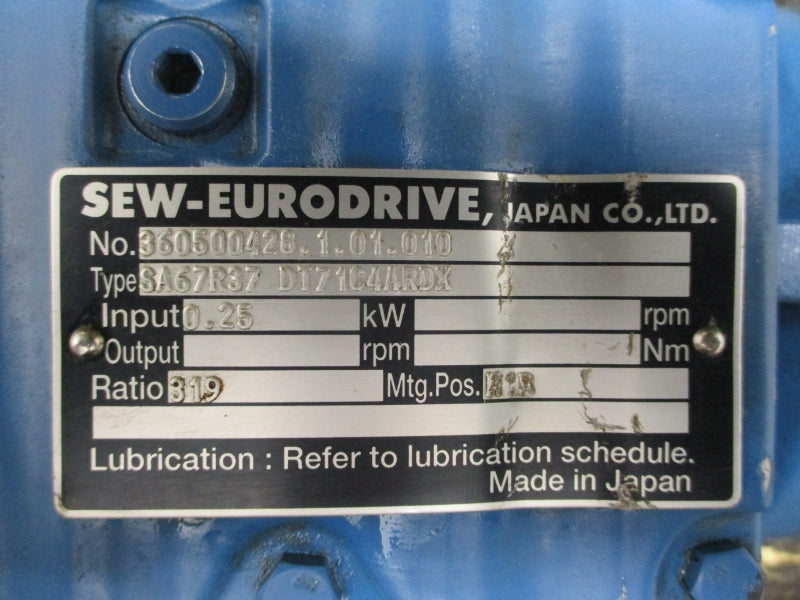 SEW-EURODRIVE DFT71C4/ARDX 240/480V 1.27/0.64A NSNP
