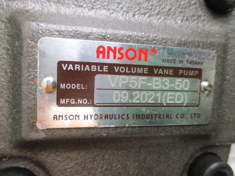 ANSON HYDRAULICS VP5F-B3-50 W/ NACHI MOTOR 4.6A NSNP