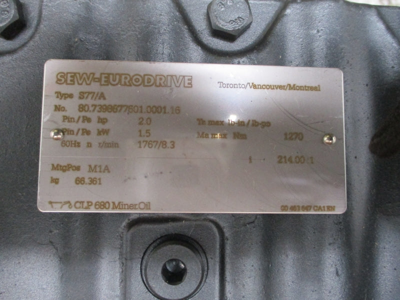 SEW-EURODRIVE S77DRN90L4 230/460V 6.00/3.00A NSNP