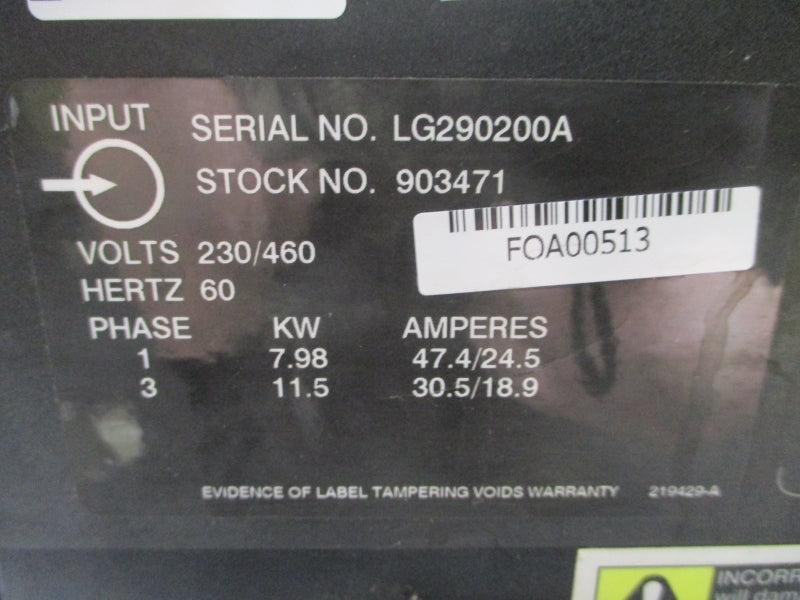 MILLER XMT304CC/CV 903471 230/460V 47.4/24.5A UNMP