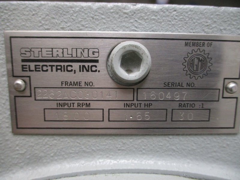 STERLING JU0014FXBRL W/ 2262AC030141 460V 1.5A NSNP
