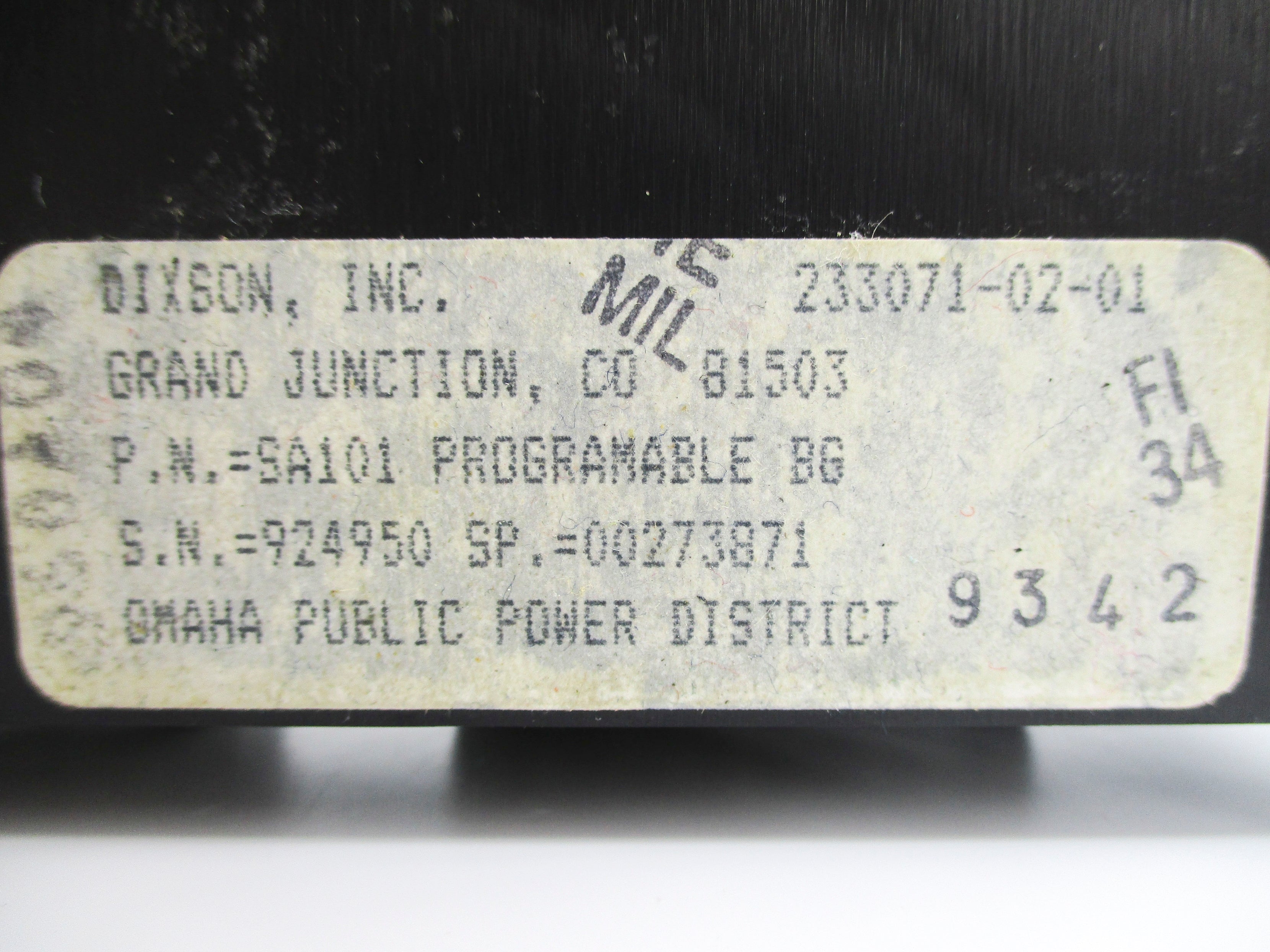 DIXSON 233071-02-01 NSNP