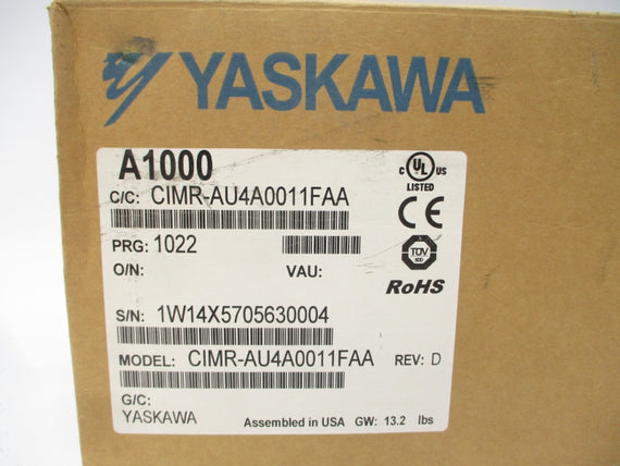 YASKAWA CIMR-AU4A0011FAA 380-480VAC 14/10.5A REV. D NSMP