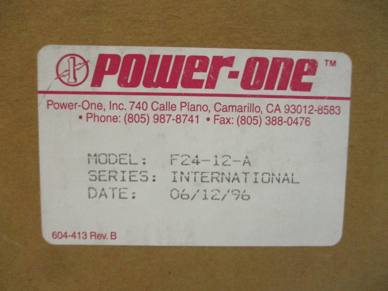 POWER-ONE F24-12-A 230-240V 6/3A NSMP