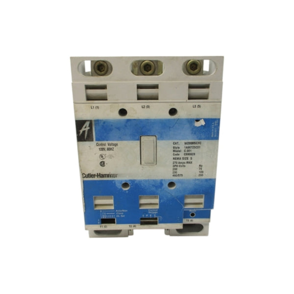 CUTLER HAMMER W200M5CFC 1A96725C01 120V 270A UNMP