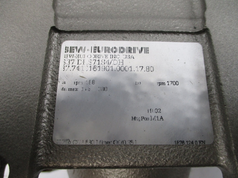 SEW-EURODRIVE S37DRS71S4/DH 230/460V 1.84/0.92A NSNP