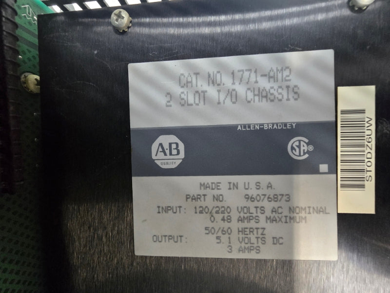 ALLEN BRADLEY 1771-AM2 SER. A F/W C 120/220VAC 0.48A UNMP