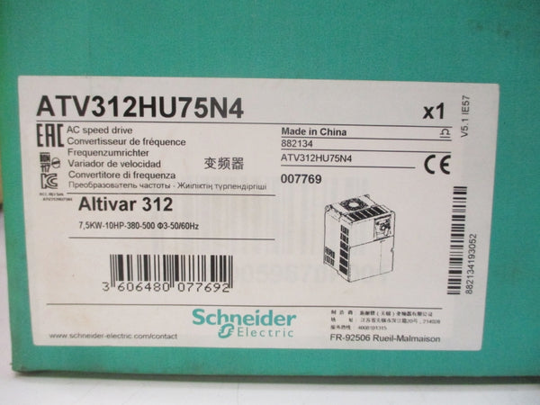 SCHNEIDER ELECTRIC ATV312HU75N4 380-500V 27.7A (AS PICTURED) NSMP