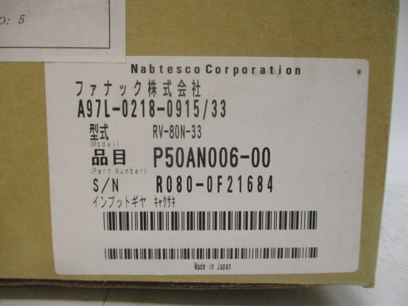 NABTESCO A97L-0218-0915/33 RV-80N-33 NSMP