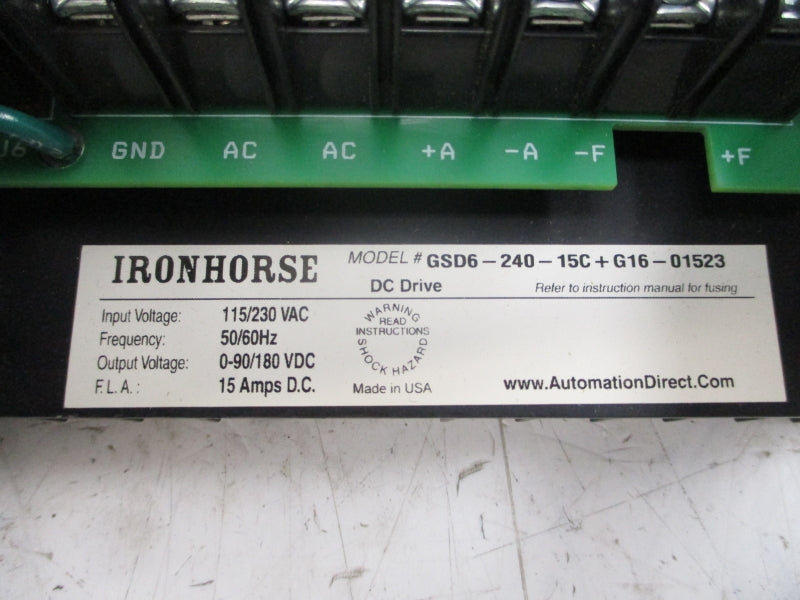 AUTOMATION DIRECT GSD6-240-15C+G16-01523 115/230VAC 15A NSMP