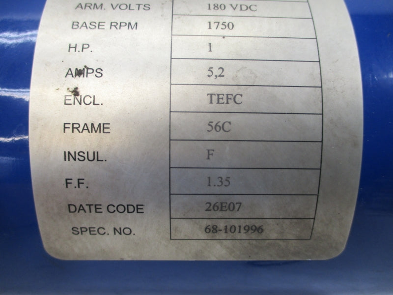 MOTOR MD0510B 180VDC 5.2A NSNP
