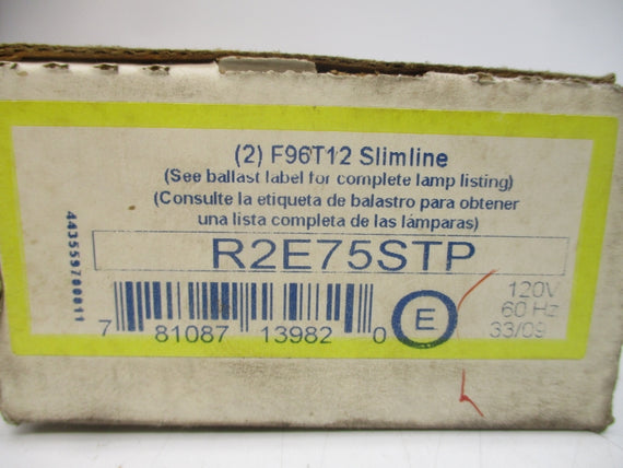 ADVANCE R-2E75-S-3-TP 120V REV. B NSMP