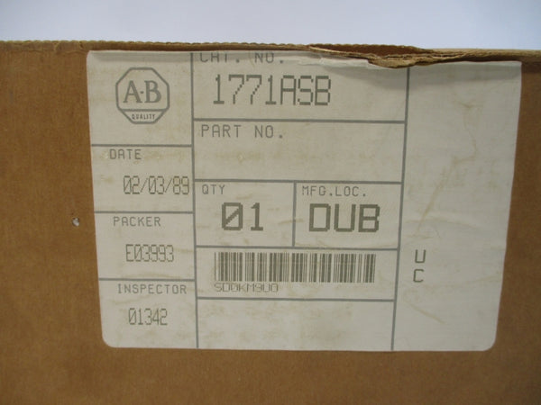 ALLEN BRADLEY 1771-ASB SER. B F/W C 5VDC 1.2A NSMP