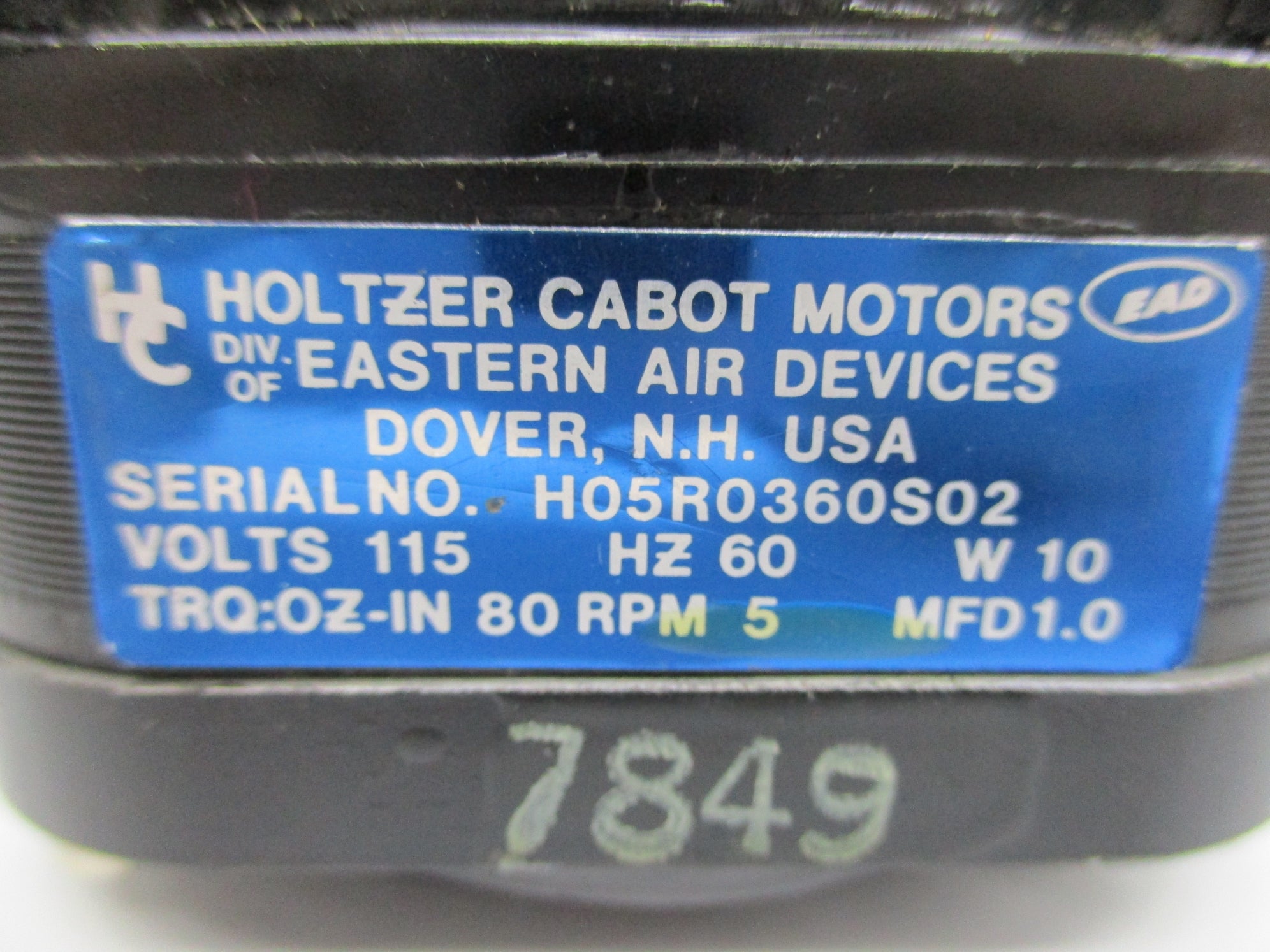 HOLTZER CABOT MOTORS H05R0360S02 NSNP