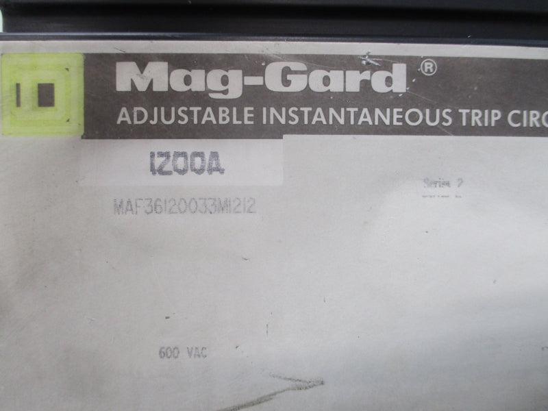 SQUARE D MAF36120033M1212 SER. 2 600VAC 1200A UNMP