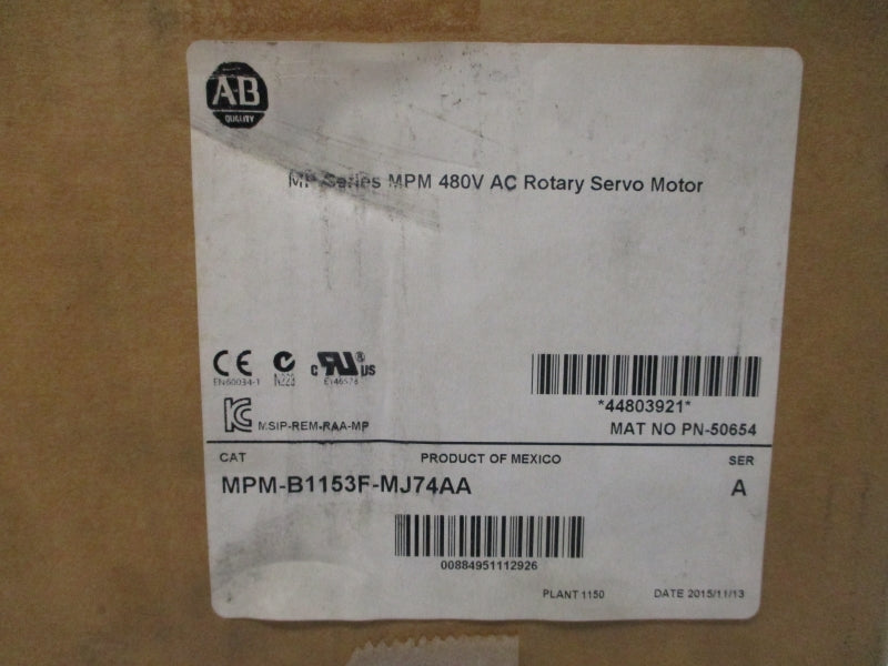 ALLEN BRADLEY MPM-B1153F-MJ74AA SER. A 480VAC 9.2A NSMP