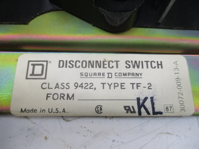 SQUARE D 9422TF2 SER. B 600V 200A NSMP