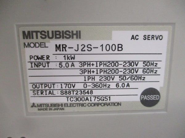 MITSUBISHI MR-J2S-100B 200-230VAC 5.0A NSMP