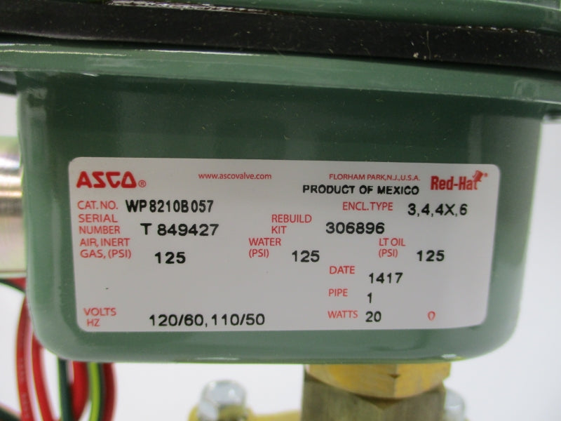 ASCO WP8210B057 110/120V 125PSI 1" NSMP