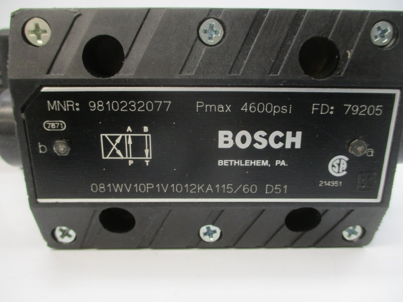 BOSCH 081WV10P1V1012KA115/60/D51 9810232077 4600PSI NSNP