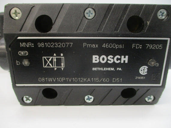BOSCH 081WV10P1V1012KA115/60/D51 9810232077 4600PSI NSNP