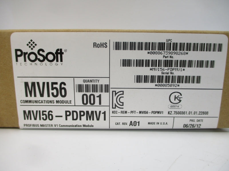 PROSOFT TECHNOLOGY MVI56-PDPMV1 REV. A01 NSMP