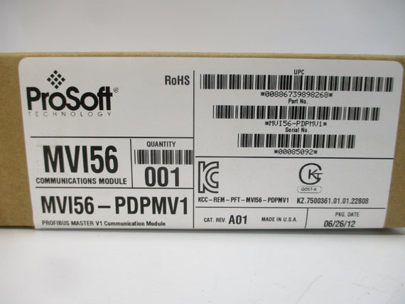 PROSOFT TECHNOLOGY MVI56-PDPMV1 REV. A01 NSMP