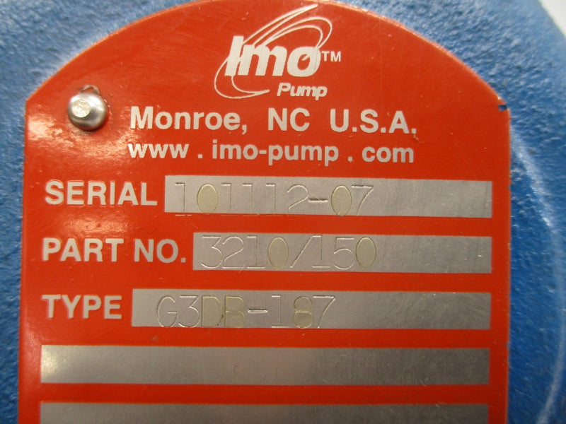IMO PUMP G3DB-187 3210/150 UNMP