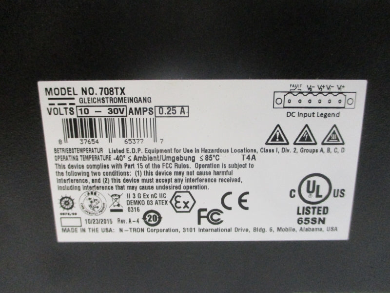 N-TRON 708TX 10-30V 0.25A REV. A-4 NSMP