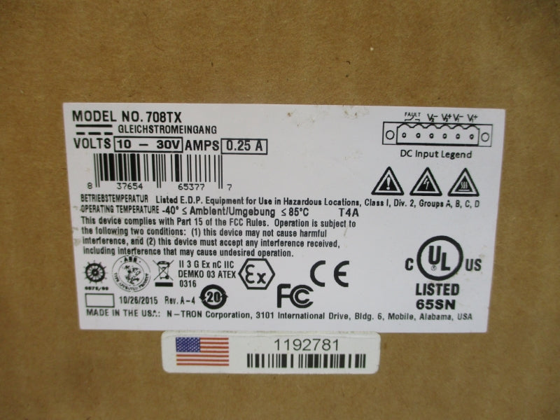 N-TRON 708TX 10-30V 0.25A REV. A-4 NSMP