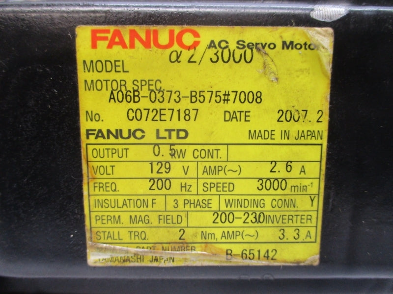 FANUC A06B-0373-B575#7008 129VAC 2.6A UNMP