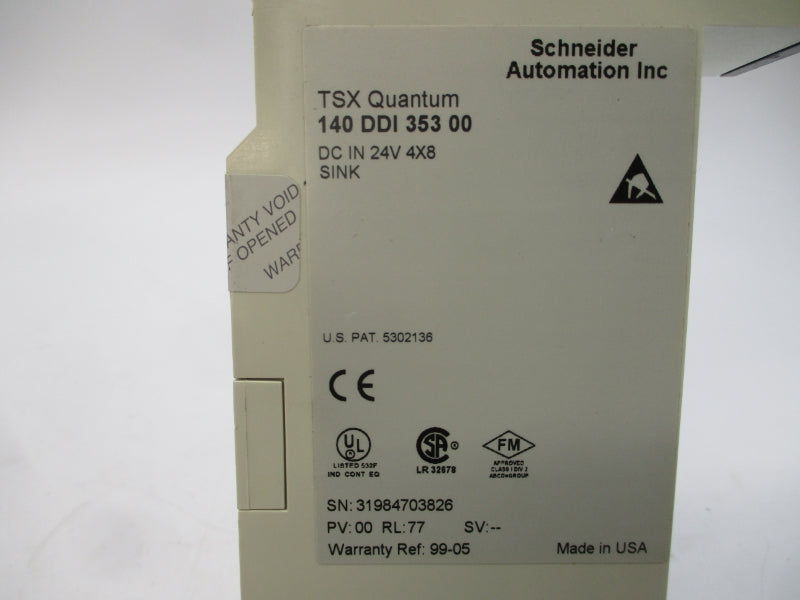 SCHNEIDER AUTOMATION 140DDI35300 24VDC UNMP