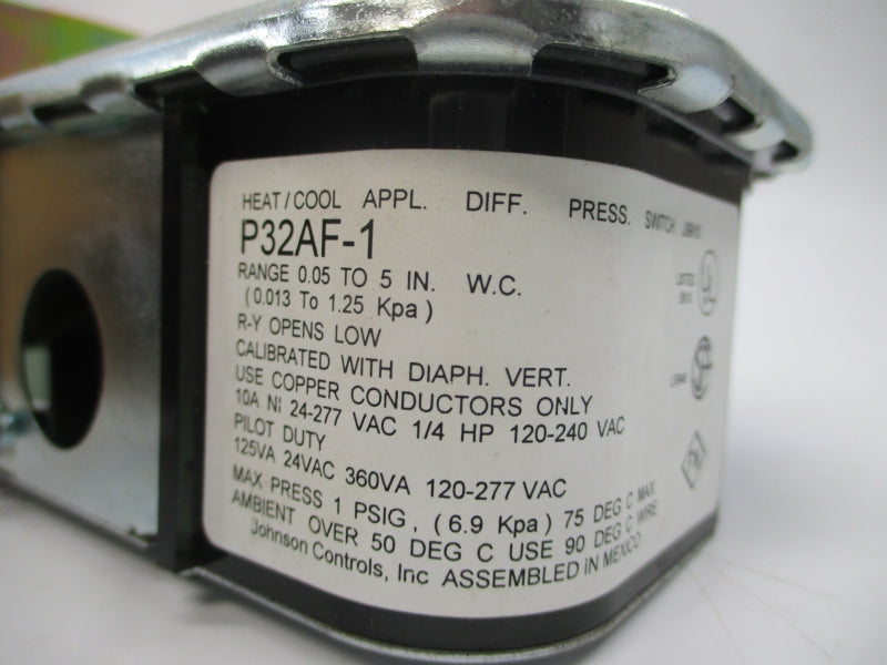 JOHNSON CONTROLS P32AF-1C 120-240VAC 10A 1PSI NSMP