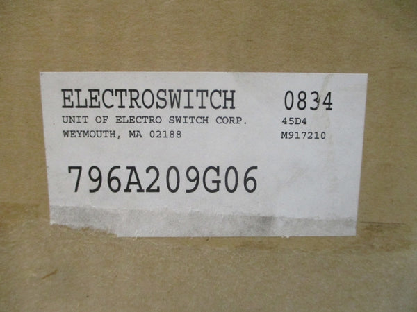 ELECTROSWITCH 796A209G06 WL-2 125VDC 20A NSMP