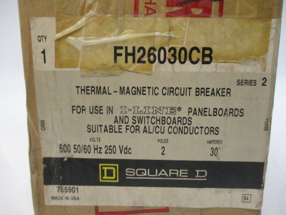 SQUARE D FH26030CB SER. 2 600VAC 30A NSMP